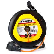 Удлинитель на пластиковой катушке Stekker STD02-11-50 (UG), 50м, 1 гнездо, с/з 3*1, оранжевый, серия Standart
