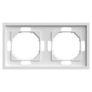 Рамка STEKKER, PFR00-5002-01 2-местная, серия Эмили, белый фарфор, soft touch