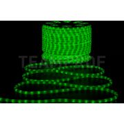 Светодиодный дюралайт TeamProf, 2-х проводной, матовый зеленый, кратность резки 1 метр, диаметр 13 мм, 220 В, 100 м