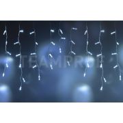 Светодиодная бахрома TEAMProf, 3*0.6 м, влагозащитный колпачок, мерцающая, белая, прозрачный провод