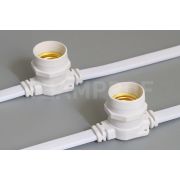 Белт-лайт TeamProf, 2-х проводной, белый, между лампами 20 см, патрон-резина (250 шт), 220 В