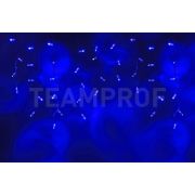 Светодиодная бахрома TEAMProf, 3*0.6 м, влагозащитный колпачок, мерцающая, синяя, белый провод