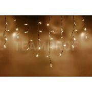 Светодиодная бахрома TEAMProf, 3*0.6 м, тёплая белая, белый резиновый провод