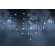 Светодиодная бахрома TEAMProf, 3*0.6 м, мерцающая, белая, белый резиновый провод