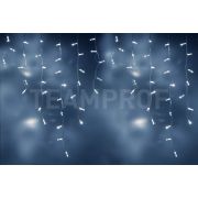 Светодиодная бахрома TEAMProf, 3*0.9 м, влагозащитный колпачок, мерцающая, белая, прозрачный провод