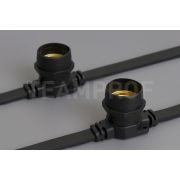 Белт-лайт TeamProf, 2-х проводной, чёрный, между лампами 20 см, патрон-резина (250 шт), 220 В