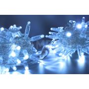 Светодиодная гирлянда TeamProf 10 м, 100 LED, 220В, соединяемая, влагозащитный колпачок, белая, прозрачный провод