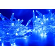 Светодиодная гирлянда TeamProf 10 м, 100 LED, 220В, соединяемая, влагозащитный колпачок, синяя, прозрачный провод
