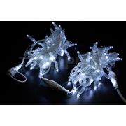 Светодиодная гирлянда TeamProf 10 м, 100 LED, 220В, соединяемая, мерцающая, влагозащитный колпачок, белая, прозрачный провод