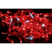 Светодиодная гирлянда TeamProf 10 м, 100 LED, 220В, соединяемая, мерцающая, влагозащитный колпачок, красная, прозрачный провод