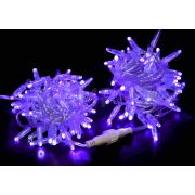 Светодиодная гирлянда TeamProf 10 м, 100 LED, 220В, соединяемая, мерцающая, влагозащитный колпачок, фиолетовая, прозрачный провод