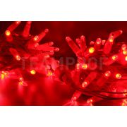 Светодиодная гирлянда TeamProf 10 м, 100 LED, 220В, соединяемая, влагозащитный колпачок, красная, белый провод