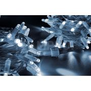 Светодиодная гирлянда TeamProf 10 м, 100 LED, 220В, соединяемая, мерцающая, влагозащитный колпачок, белая, белый провод