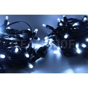 Светодиодная гирлянда TeamProf 10 м, 100 LED, 220В, соединяемая, белая, чёрный резиновый провод