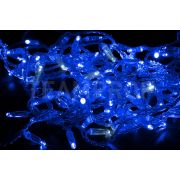 Светодиодная гирлянда TeamProf 10 м, 100 LED, 24В, соединяемая, мерцающая, влагозащитный колпачок, синяя, белый провод