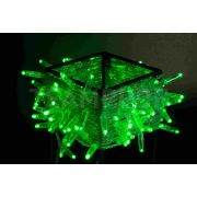 Светодиодная гирлянда TeamProf 10 м, 100 LED, 24В, соединяемая, влагозащитный колпачок, зелёная, прозрачный провод