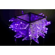 Светодиодная гирлянда TeamProf 10 м, 100 LED, 24В, соединяемая, влагозащитный колпачок, фиолетовая, прозрачный провод