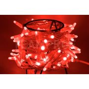 Светодиодная гирлянда TeamProf 10 м, 100 LED, 24В, соединяемая, влагозащитный колпачок, красная, белый провод