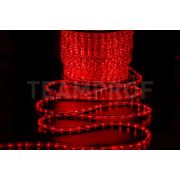 Светодиодный дюралайт TeamProf, 2-х проводной, красный, кратность резки 1 метр, диаметр 13 мм, 220 В, 100 м