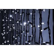 Светодиодная гирлянда TeamProf 20 м, 200 LED, 220 В, соединяемая, влагозащитный колпачок, белая, чёрный провод