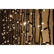 Светодиодная гирлянда TeamProf 20 м, 200 LED, 220 В, соединяемая, влагозащитный колпачок, тёплая белая, чёрный провод