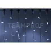 Светодиодный занавес TeamProf 2*3 м, влагозащитный колпачок, мерцание, белый, белый провод