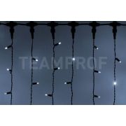 Светодиодный занавес  TeamProf 2*6 м, влагозащитный колпачок, белый, чёрный провод