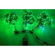Светодиодная гирлянда TeamProf 3 Нити по 20 м, 600 LED, 24 В, мерцающая, зелёная, чёрный провод