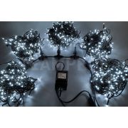 Светодиодная гирлянда TeamProf 5 Нитей по 20 м, 1000 LED, 24 В, белая, чёрный провод