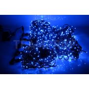 Светодиодная гирлянда TeamProf 5 Нитей по 20 м, 1000 LED, 24 В, синяя, чёрный провод