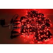 Светодиодная гирлянда TeamProf 5 Нитей по 20 м, 1000 LED, 24 В, красная, чёрный провод