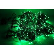 Светодиодная гирлянда TeamProf 5 Нитей по 20 м, 1000 LED, 24 В, зелёная, чёрный провод