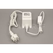 Трансформатор 220/24 В , усиленная влагозащита IP65, герметичный, 60 Вт, шнур подключения  с выпрямителем тока 1.5 м., белый