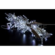 Светодиодная гирлянда TeamProf 10 м, 100 LED, 24 В, соединяемая, белая, белый резиновый провод 2,3мм