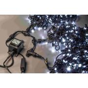 Светодиодная гирлянда TeamProf 3 Нити по 20 м, 399 LED, 24 В, колпачок, мерцающая, белая, чёрный провод