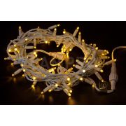 Светодиодная гирлянда TeamProf 10 м, 100 LED, 24 В, соединяемая, тёплая белая, белый резиновый провод 2,3мм