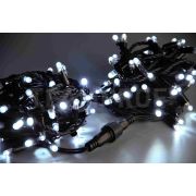 Светодиодная гирлянда TeamProf 10 м, 100 LED, 220В, соединяемая, белая, чёрный резиновый провод 2,3мм