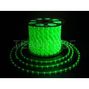 Светодиодный дюралайт TeamProf, 2-х проводной, зелёный, кратность резки 2 метра, диаметр 10 мм, 220 В, 100 м