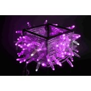 Светодиодная гирлянда TeamProf 10 м, 100 LED, 24В, соединяемая, мерцающая, влагозащитный колпачок, фиолетовая, прозрачный провод