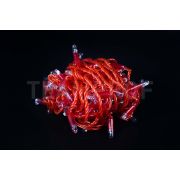 Светодиодная гирлянда TeamProf 10 м, 100 LED, 24 В, соединяемая, мерцающая, влагозащитный колпачок, красная, красный провод