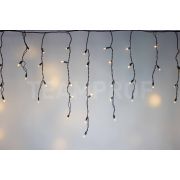 Светодиодная бахрома TEAMProf, 3*0.6 м, влагозащитный колпачок, тёплая белая, чёрный провод