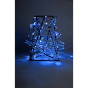 Светодиодная гирлянда TeamProf 10 м, 100 LED, 24 В, соединяемая, мерцающая, синяя, белый резиновый провод 2,3мм