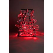 Светодиодная гирлянда TeamProf 10 м, 100 LED, 24 В, соединяемая, мерцающая, красная, белый резиновый провод 2,3мм