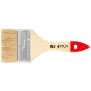 MASTER COLOR Кисть флейцевая, натур. щетина, 55% топс, лакиров.ручка, ширина 75 мм