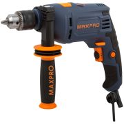 MAX-PRO MAX-PRO Дрель ударная 600 Вт; 0-2800 об/мин; ключевой патрон 1,5-13 мм; 1,6 кг; антивибрационная ручка; резиновые вставки; кор.