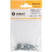 XВАТ Шурупы оцинкованные, универсальные 4 х 12 (фасовка 30 шт)