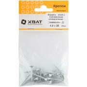 XВАТ Шурупы оцинкованные, универсальные 4 х 25 (фасовка 22 шт)