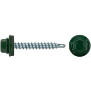XВАТ Шурупы кровельные со сверлом 4.8 х 38 зеленый RAL 6002 (фасовка 250 шт.)