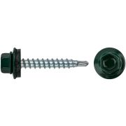 XВАТ Шурупы кровельные со сверлом 4.8 х 32, темно-зеленый RAL-6005 (фасовка 250шт)