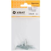 XВАТ Шуруп-крючок оцинкованный, 3,5 х 35 (фасовка 6 шт)